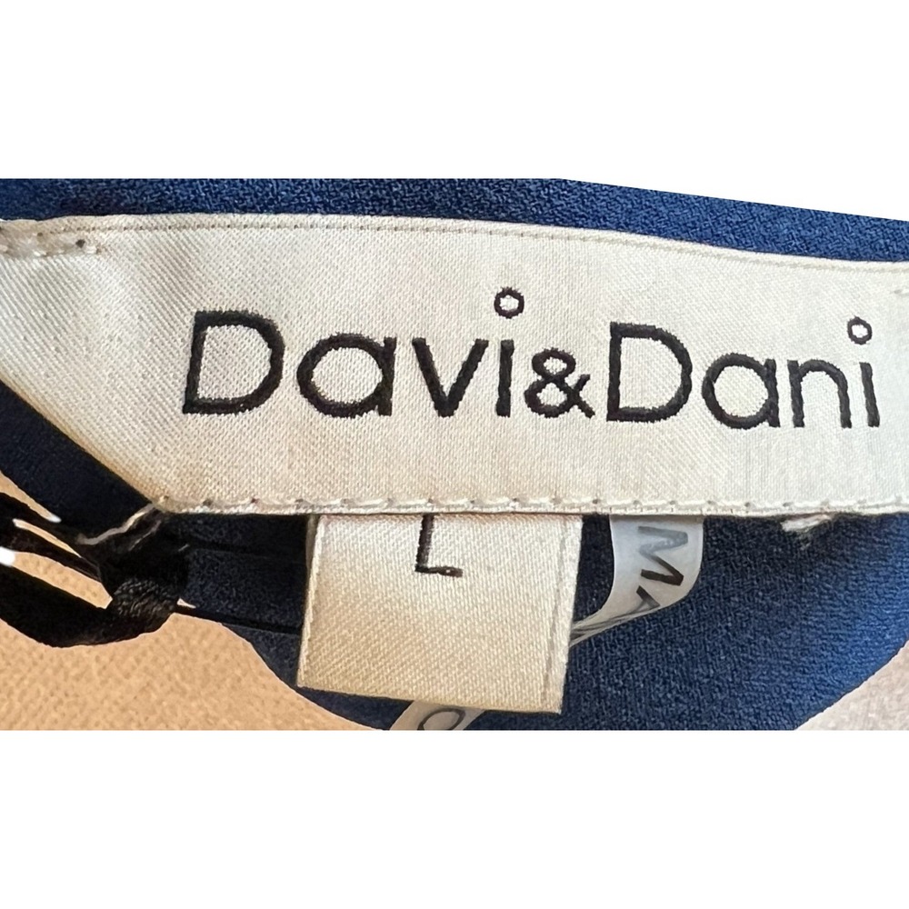 Davi & Dani Blue Floral Lace Dress Lightweight US Woman Size Large‎ - Picture 10 of 12